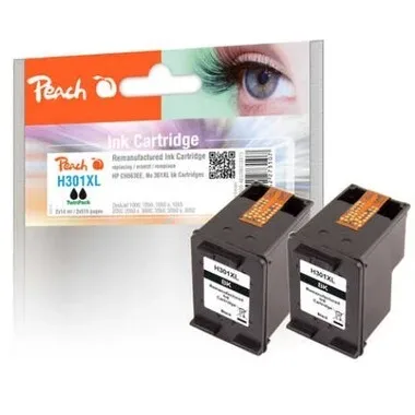 Peach - Tinte Nr. 301XL (CH563EE) 2x Black, One Size