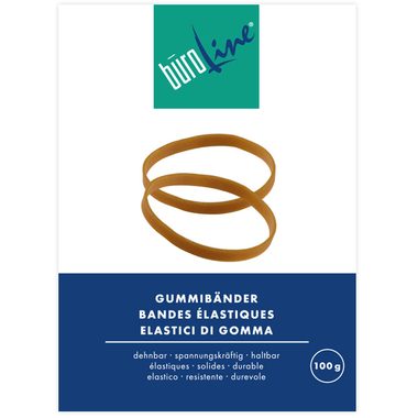 BÜROLINE Gummibänder 90x6mm 155264 braun, ø 60mm 100g
