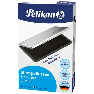 PELIKAN Metall-Stempelkissen schwarz 331108 Gr.1 16x9cm