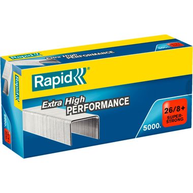 Rapid -  Heftklammern 26/8mm, 5000 Stück, 5000STK, Silber