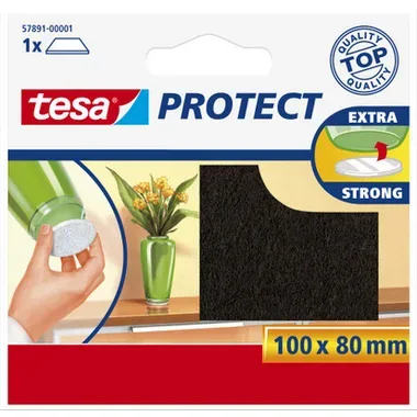 TESA Protect Filzgleiter 100mmx80mm 578910000 braun, zuschneidbar, kratzfest