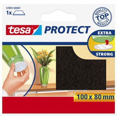 tesa 57891-00001-00 Filzgleiter selbstklebend Braun (L x B) 100 mm x 80 mm 1 St.