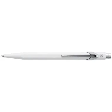 CARAN D'ACHE Kugelschreiber 849 Metall 849.001 weiss, refill, Schrift blau