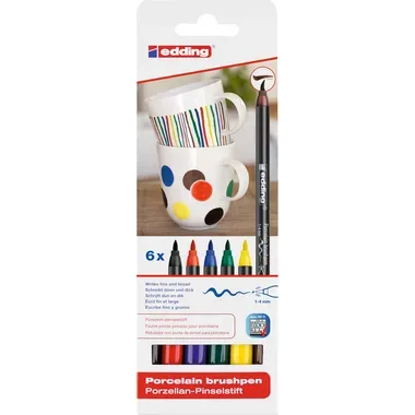 EDDING Porzellanmarker 4200 1-4mm 4200-E6-Fam 6 Family Colours