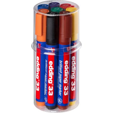EDDING Permanent Marker 33 33-E8 8 Farben ass.