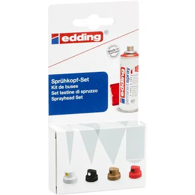EDDING Spr&uuml;hkopfset 5200-SET 4 Farben/6 St&uuml;ck Blister