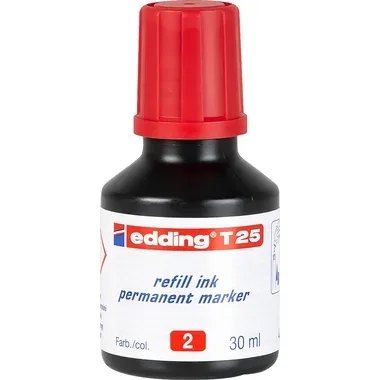 EDDING Nachf&uuml;lltuschen T25 T-25-2 rot 30ml