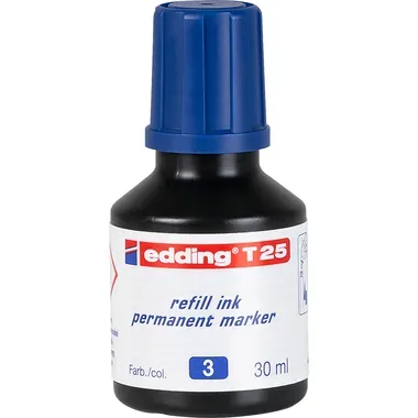 EDDING Nachf&uuml;lltuschen T25 T-25-3 blau 30ml