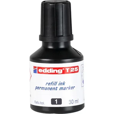 EDDING Nachf&uuml;lltuschen T25 T-25-1 schwarz 30ml