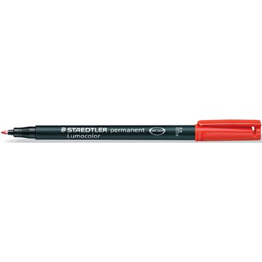 Staedtler Permanentmarker Lumocolor permanent F DRY SAFE Rot wasserfest: Ja 318-2