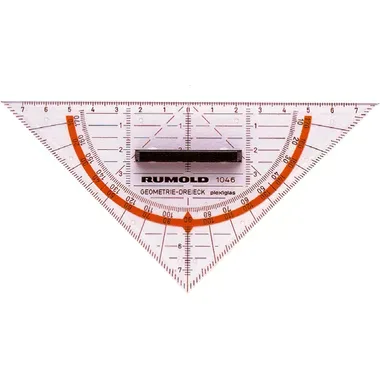 RUMOLD Geodreieck 14cm 1046 abnehmbarer Griff