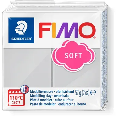 FIMO Knete Soft 57g 8020-80 grau