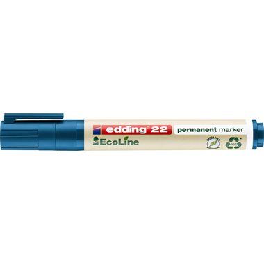 Edding Permanentmarker edding 22 permanent marker EcoLine Blau wasserfest: Ja 4-22003