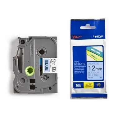 PTOUCH Band, laminiert schwarz/blau TZe-531 PT-1280VP 12 mm