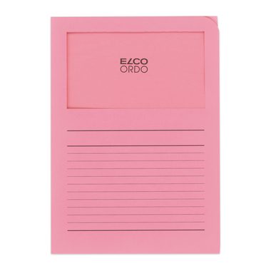 ELCO Sichth&uuml;lle Ordo 120g A4 29489.51 rosa, Fenster 100 St&uuml;ck