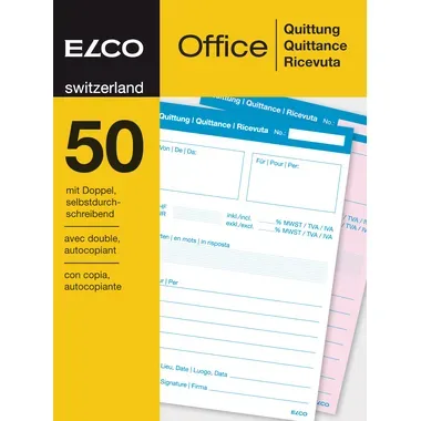 ELCO Quittung A6 74591.19 60g 50x2 Blatt