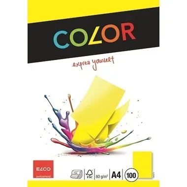 ELCO Office Color Papier A4 74616.72 80g, gelb 100 Blatt