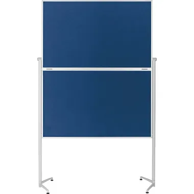 magnetoplan Moderationstafel Evolution plus (L x B x H) 1530 x 1200 x 2100 mm Filz Blau zusammenklappbar 1151303