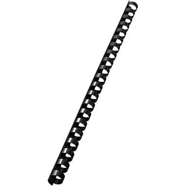 Leitz -  Plastikbinderücken 12mm A4, 21 Ringe 100 Stück, Schwarz