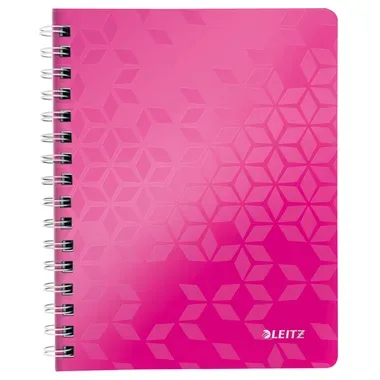 LEITZ Notizblock WOW PP A5 46410023 pink kariert