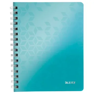 LEITZ Notizblock WOW PP A5 46410051 eisblau kariert