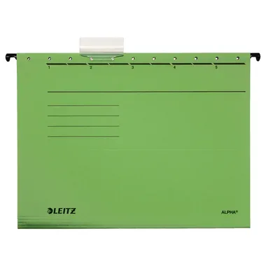 LEITZ H&auml;ngemappe Alpha A4 19853055 gr&uuml;n 5 St&uuml;ck