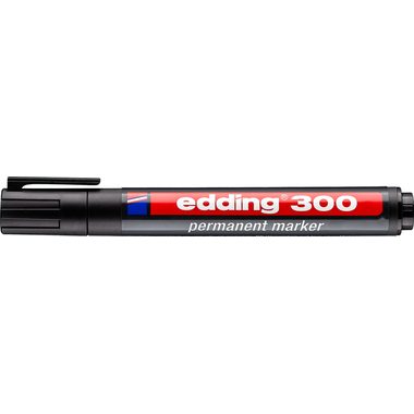 Edding Permanentmarker edding 300 Schwarz wasserfest: Ja 4-300001