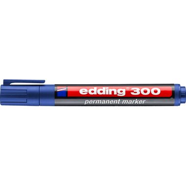 Edding Permanentmarker edding 300 Dunkelblau wasserfest: Ja 4-300003
