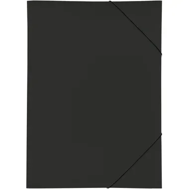 PAGNA Gummizugmappe A3 21638-01 schwarz PP 3 Einschlagklappen