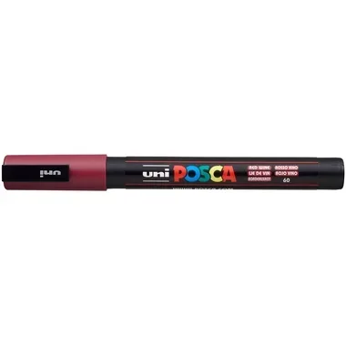UNI-BALL Posca Marker 0,9-1,3mm PC3M RED WIN bordeaux, Rundspitze