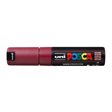 UNI-BALL Posca Marker 8mm PC8K RED WIN bordeaux, Keilspitze