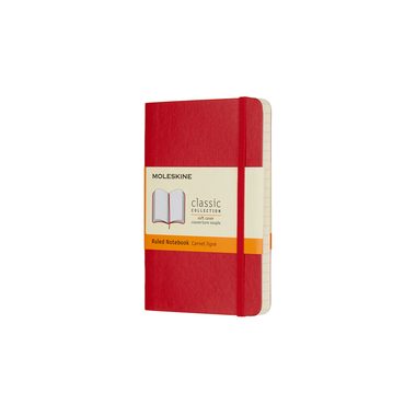 Moleskine Notizbuch Pocket/A6, Liniert, Soft Cover, Scharlachrot