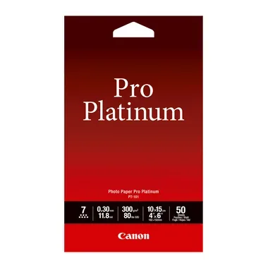 CANON Pro Platinum Photo Pap.10x15cm PT1014x6 InkJet glossy 300g 50 Blatt