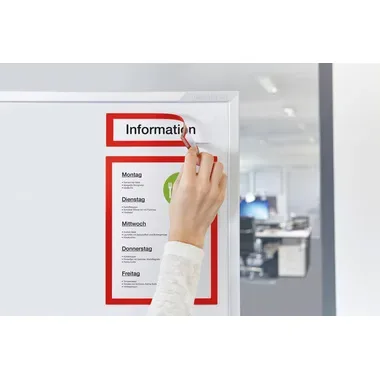 MAGNETOPLAN Magnetrahmen magnetofix 1131706 rot, Topsign 232x52mm 5 Stk.
