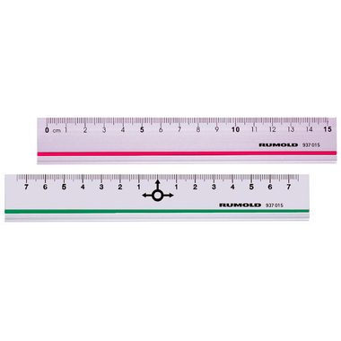 RUMOLD Alulineal 15cm 937015 geteilt