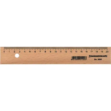 DUX Holzlineal 20cm 9062 unlackiert