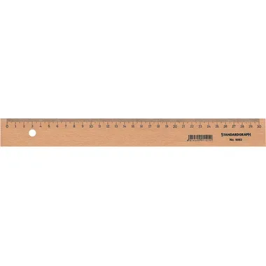 DUX Holzlineal 30cm 9063 unlackiert