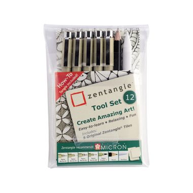Sakura -  Zentangle Tool Set 12 Stück, Schwarz