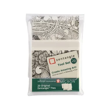 SAKURA Zentangle Tiles Z20TWGB 20 St&uuml;ck weiss