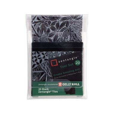 SAKURA Zentangle Tiles Z20TBGB 20 St&uuml;ck schwarz