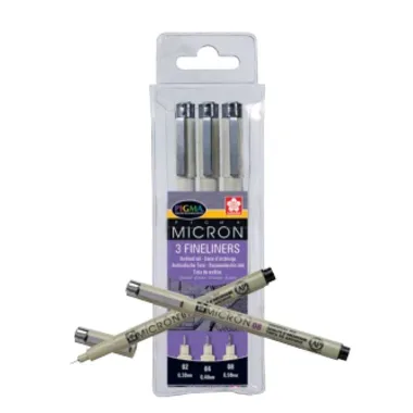 SAKURA Pigma Micron Set POXSDK3 0,3/0,4/0,5mm
