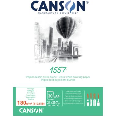CANSON Skizzenblock 1557 A4 204127414 50 Blatt, geleimt, 180g