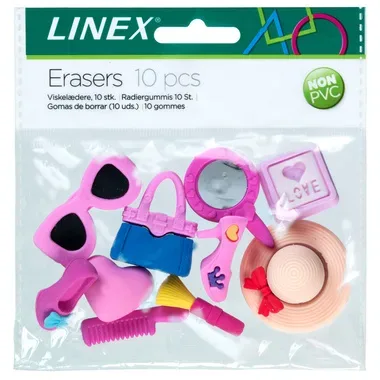 LINEX Radiergummi-Set 400082011 Girls 3D 10 St&uuml;ck