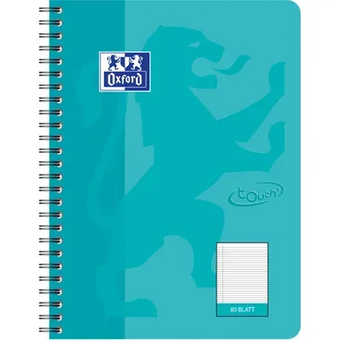 OXFORD Collegeblock Touch B5 400086489 aqua, liniert 80 Blatt
