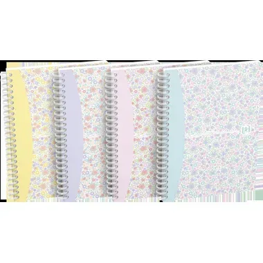 OXFORD Spiralbuch ForMe Floral A5 400094951 kariert 5x5mm, 90g 60 Blatt