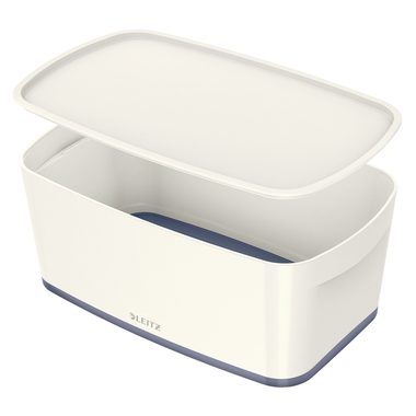 LEITZ MyBox Klein, mit Deckel 5lt 52291001 weiss/grau