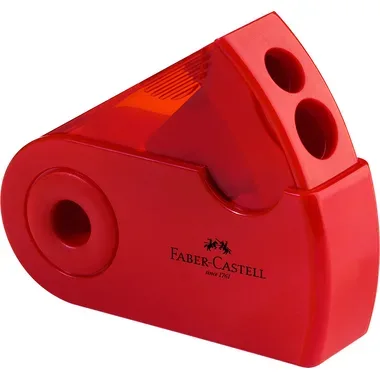 FABER-CASTELL Doppelspitzdose SLEEVE 182701 rot/blau
