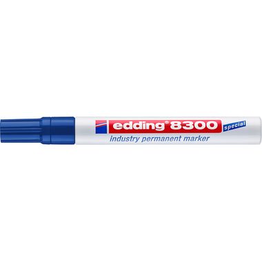 Edding Permanentmarker edding 8300 industry permanent marker Blau wasserfest: Ja 4-8300003