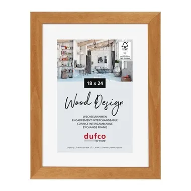 DUFCO Holz-Bilderrahmen 18x24cm 1610.80598 Toronto Kirschbaum