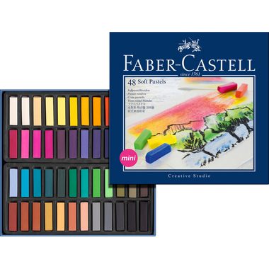 FABER-CASTELL Softpastellkreiden Mini 128248 48er Kartonetui